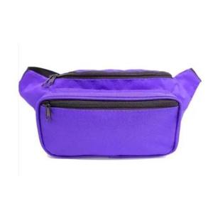 Unisex Purple Nylon Waist Bag With Zipper Closure For Daily Use - Product Image 1