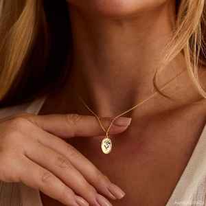 Colliers en argent sterling 925 massif avec petite fleur de naissance florale, bijoux faits main de qualité supérieure, fleurs sauvages, cadeau commémoratif pour elle - Product Image 2