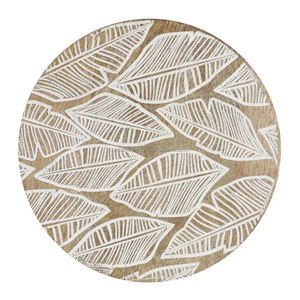 Boîte à bijoux ronde en bois de manguier avec finition blanche de luxe avec traitement d'impression de vernis Boîtes en bois et en bambou de qualité supérieure - Product Image 6