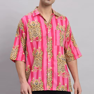 Handmade Cotton Printed <b>Shirt</b> Men Summer Wear Casual <b>Shirt</b> Indian Party Wear <b>Shirt</b> - Product Image 1