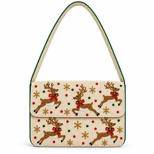 Monedero de Cuentas con Temática Navideña Personalizado, Bordado a Mano, Color y Forma Personalizados, Botón Bordado para Mujer, ARTE INDIO EXÓTICO - Product Image 5