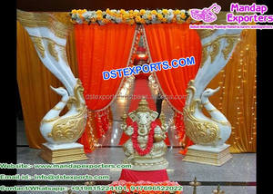 Decoración de entrada de boda Punjabi con hito Punjabi Touch Función de boda accesorios de fibra hito personalizado para entrada de boda - Product Image 2