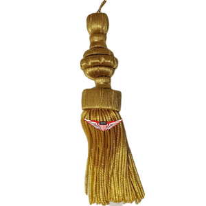 French Gold Bullion Curtain <b>Tiebacks</b> French Passementerie Gold Metallic tassel bullion wire - Product Image 1