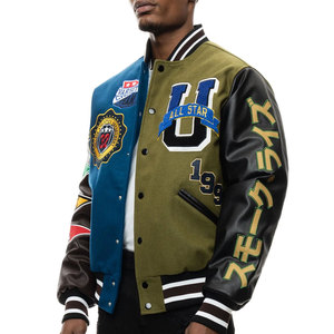 Professional Manufactured <b>Men's</b> Varsity <b>Jacket</b> with Stand Collar & Full Sleeves Canvas Fabric For Sale - Product Image 6