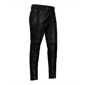 Pantalón de cuero para hombre más vendido a precio económico, pantalón de cuero recién llegado, pantalón de cuero genuino para hombre - Product Image 2