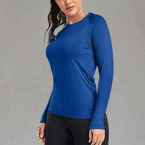 Camiseta Deportiva con Logotipo Personalizado, 95% Poliéster, 5% Elastano, Ropa Deportiva para Mujer, Camiseta de Compresión para Gimnasio - Product Image 5