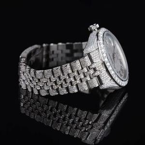 Reloj Premium Moissanite Bustdown con Diamantes VVS Estilo Hip Hop, Lujoso, al por Mayor, de Acero Inoxidable, Unisex, Personalizado - Product Image 2