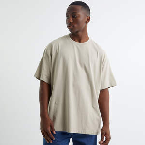 Camiseta Oversize de Algodón Grueso para Hombre con Hombros Caídos, Lisa, para Impresión Personalizada, Servicio OEM, Venta al por Mayor - Product Image 6