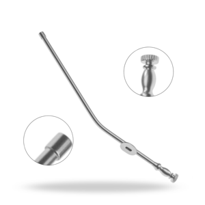 Tube d'aspiration atraumatique 4,5 pouces, de type Bend 14FR, instrument chirurgical d'aspiration pour la neurochirurgie, destiné aux procédures crâniennes et vertébrales - Product Image 1