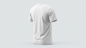 T-shirt blanc à col rond et manches courtes pour homme, coupe décontractée, imprimé ciel nuageux au coucher du soleil - Product Image 2