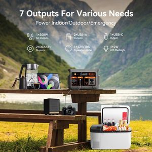 Stazione di Alimentazione Portatile Flashfish E103 300W (600W di Picco) con Prese AC e Batteria LiFePO4 da 179.2Wh, Generatore Solare - Product Image 5