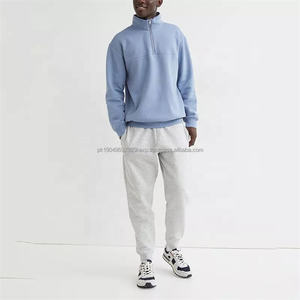 Chemises polo à fermeture éclair pour hommes DEC Oem, de haute qualité, en molleton de coton chaud pour l'hiver, logo personnalisé, chemise polo à fermeture éclair 14 pour hommes - Product Image 3