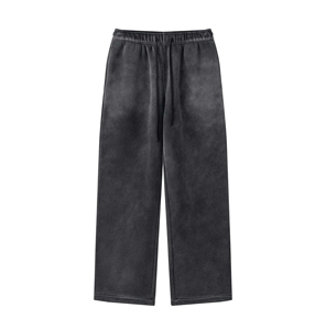High Quality Custom Unisex Plus Size <b>Oversize</b> Wide Leg Men's 100% Cotton Breathable Streetwear Acid Wash <b>Sweatpants</b> - Product Image 5