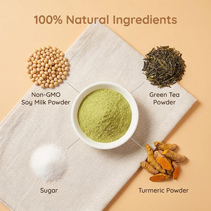 Taiwan Premium Vegan Turmeric Matcha Latte Powder Red Turmeric Natural Green Tea | Non-GMO Soy Milk Base | Food-Grade Spray - Product Image 4