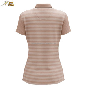 Polo informal para mujer, ropa deportiva corta en tela de poliéster de seda de estilo delgado con impresión de sublimación de logotipo personalizado - Product Image 6