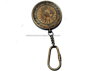 Nautical Brass Calendar Keychain <b>Vintage</b> Marine Style Perpetual Date Finder Handmade Solid Brass <b>Key</b> Ring Gift Item - Product Image 3