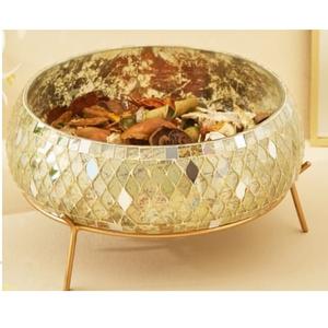 Bol de service à salade en métal massif, design feuille, qualité supérieure, qualité alimentaire, articles de restauration décoratifs - Product Image 2