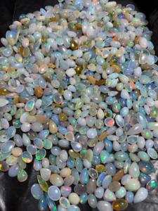 Opale d'Éthiopie naturelle, cabochon, AA, 11 mm, formes mélangées, polie, opalescente, certifiée par un tiers, pour la fabrication de bijoux, lot - Product Image 2