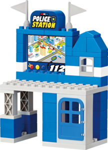 Ensemble de gros blocs de construction OXFORD TODDLER Police et caserne de pompiers TN2851, à partir de 38 mois, fabriqué en Corée, avec figurines - Product Image 6
