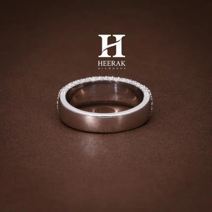 Luxury 18K White Gold Pave <b>Diamond</b> <b>Ring</b> Lab Grown CVD <b>Diamond</b> Multi-Row Wedding Band Full Eternity Style Engagement <b>Ring</b> - Product Image 5