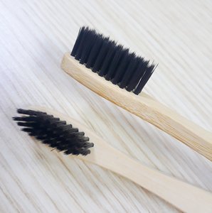 Brosse à dents en bambou à base de plantes à poils souples manche compostable produit de soins bucco-dentaires doux pour adultes adolescents et enfants-99 données d'or - Product Image 2