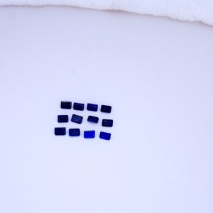 12 Piezas de Piedras Preciosas de Lapislázuli Natural Pulido, Corte Baguette Azul Real, 4x6mm, Calibradas, Piedras Sueltas para Joyería - Product Image 4