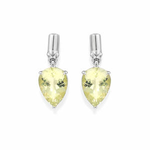 Pendientes de Plata de Ley 925 con Aguamarina Amarilla en Corte Pera, Diseño Vintage, Chapados en Oro y Rodio, Regalo para Fiestas, Joyería de Moda - Product Image 4