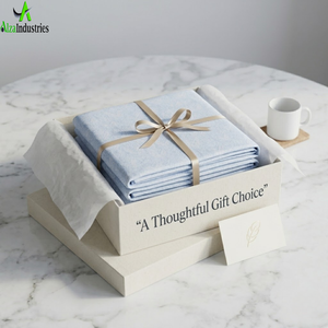 King Size Light Blue Geometric Bedsheet <b>Set</b> | Soft Cotton <b>Bedding</b> <b>Set</b> with Pillow Covers | Lightweight Modern Bedroom Decor Bed - Product Image 5