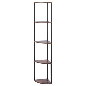 Libreria Angolare a 5 Ripiani con Illuminazione LED, Vetrina Alta 162 cm con Luci Multicolore Regolabili e Controllo Remoto tramite App - Product Image 1