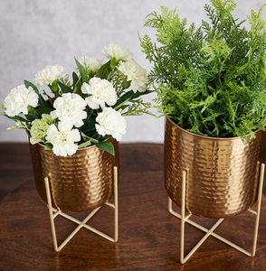 Grandes jardinières d'extérieur - Supports de jardinières en métal anti-rouille et pots pour une belle décoration intérieure - Product Image 3