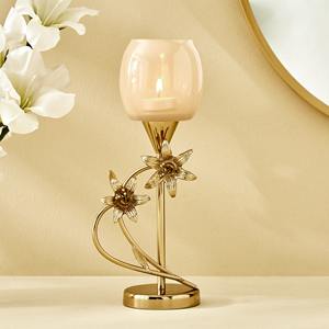 Support luxueux en verre et métal, accent décoratif polyvalent adapté aux salons, chambres, balcons et patios - Product Image 5