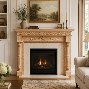 Modern Oak Wood Surround for Villa Hotel Use Freestanding Design Customizable Color Multi-functional Space-Saving - Product Image 4