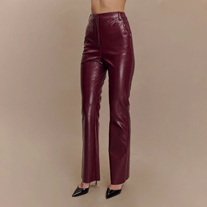Pantalon en cuir sur mesure de qualité supérieure pour hommes – Noir, taille mi-haute, imperméable, hiver, délavé, respirant, écologique, léger – Vente en gros - Product Image 3