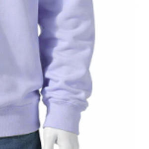 Sweat-shirt pour homme en molleton de coton uni à manches longues, col et poignets côtelés, épaules tombantes, sans capuche - Product Image 4