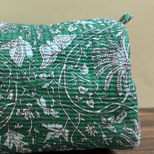 Prix de gros, ensemble de 3 trousses à maquillage en coton matelassé faites à la main, personnalisées, pour femme, cadeau pour elle - Product Image 3