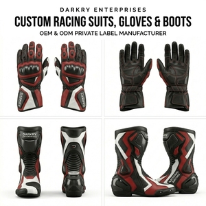 Combinaison de course moto en cuir personnalisée, équipement de moto, fournisseur OEM, vente en gros, vêtements de protection pour motards, cuir de vachette, piste - Product Image 4