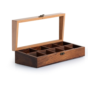 <b>Wooden</b> Spice <b>Box</b> with Spoon 9 Compartment Beech Wood Masala Storage Container Kitchen Spice Organizer Handmade Condiment <b>Box</b> - Product Image 5