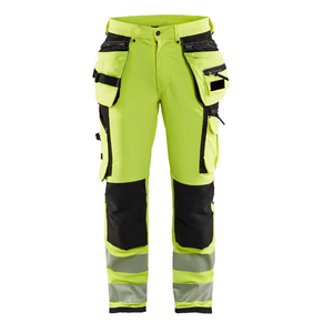 Men's Lightweight Water-proof Work-wear Safety Protection Hi Vis Reflective <b>Tape</b> Multi Pockets <b>Security</b> Cargo Pants - Product Image 4