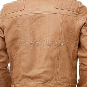 Hot Sale High Quality Casual Fashion Men's Leather <b>Jacket</b> For Biker Custom Slim <b>Jackets</b> For Sale In Low Price - Product Image 5