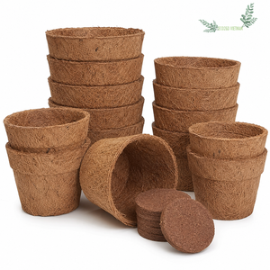 Macetas de Fibra de Coco Biodegradables y Ecológicas para Decoración del Hogar y Jardín - Product Image 1