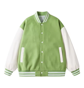 Chaqueta Varsity de Hombre de Alta Calidad con Botones Delanteros, Cuerpo y Mangas de Lana, Bordado de Letras, al por Mayor 2026 - Product Image 5