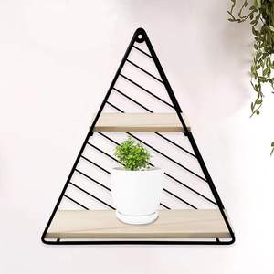 ชั้นวางติดผนังรูปสามเหลี่ยม The Better Home ทำจากเหล็กและไม้สน ตกแต่งผนังสไตล์โมเดิร์น สำหรับห้องนั่งเล่น ห้องนอน ห้องทำงาน - Product Image 2