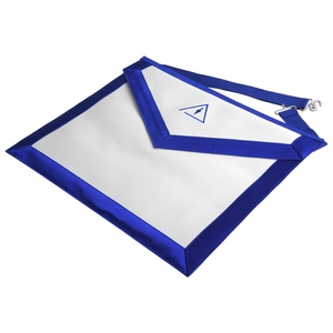 Tablier Royal & Select Masters Council - Blanc et bleu, brodé, accessoire décoratif maçonnique fait main - Product Image 2