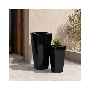 Maceta alta cuadrada de fibra de vidrio lista para enviar, maceta moderna cónica para jardín, patio, paisajismo, color personalizado - Product Image 1