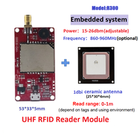 Módulo Lector RFID UHF Invelion R300 860-960MHz Largo Alcance 20m, Carcasa ABS, Antena SMA, USB TTL, para Raspberry Pi Arduino