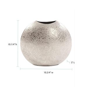 Jarrón de flores árabe vintage de latón de alta calidad, martillado con acabado pulido para decoración del hogar y decoración de mesas. - Product Image 1