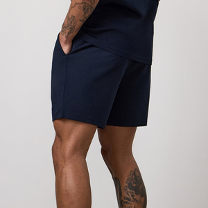 Shorts d'été élégants pour hommes, brodés, épais, personnalisables avec logo, décontractés, amples, 100 % coton - Product Image 3