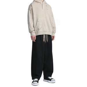 Sweat à capuche tendance uni effet vieilli 100 % coton, léger et durable, idéal pour l'hiver, écologique, conçu pour le quotidien et le confort - Product Image 4