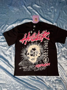 เสื้อยืด Hell Star ผู้ชาย ไซส์ใหญ่ สตรีทแวร์ คุณภาพสูง ผ้าฝ้าย 100% เสื้อยืดลายกราฟิก ยูนิเซ็กส์ เสื้อลำลอง ขายส่ง สั่งซื้อจำนวนมาก MOQ ต่ำ - Product Image 3