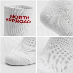 North Approach Crew <b>Socks</b> White Breathable <b>Running</b> <b>Socks</b> for Adults Summer Season - Product Image 4